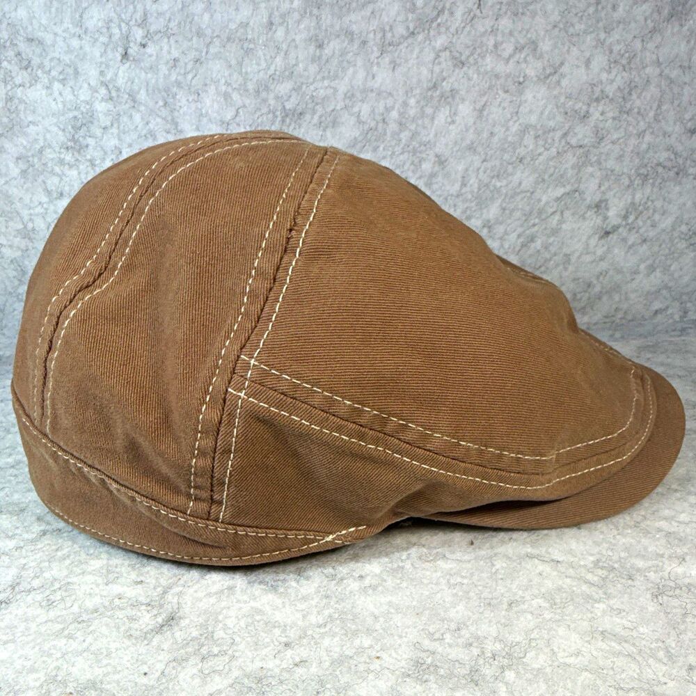 Stetson All American Men’s Flat Cap Hat Solid Brown/Tan Size Large/XL